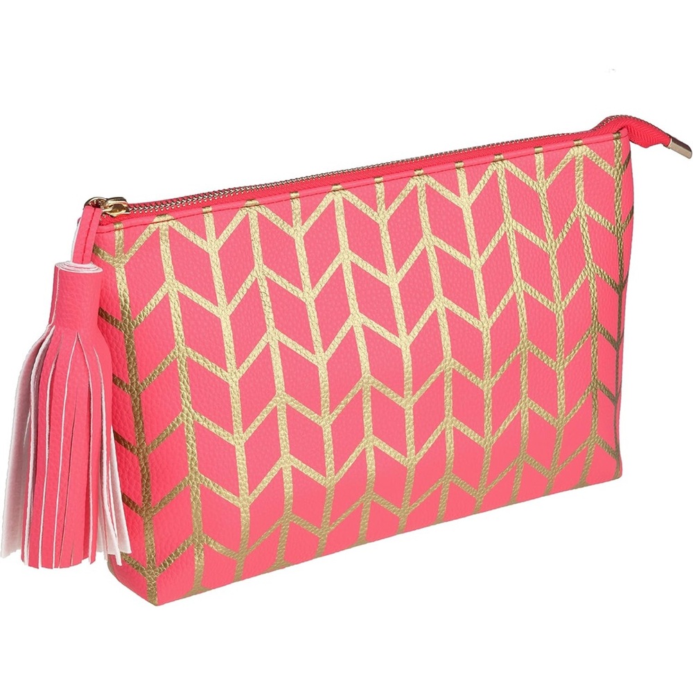 New Occasionally Made Stylish Pink and Gold Clutch